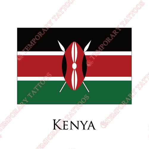 Kenya flag Customize Temporary Tattoos Stickers NO.1905